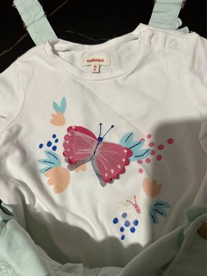 Salopette short et t-shirt Catimini - photo numéro 6