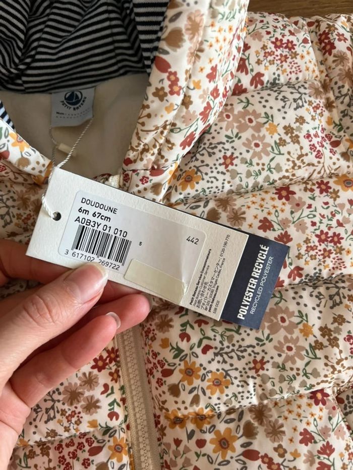 Doudoune fleurie Petit Bateau neuve - photo numéro 4