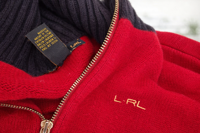 Gilet zippé Lauren Ralph Lauren rouge & noir – Femme - photo numéro 4