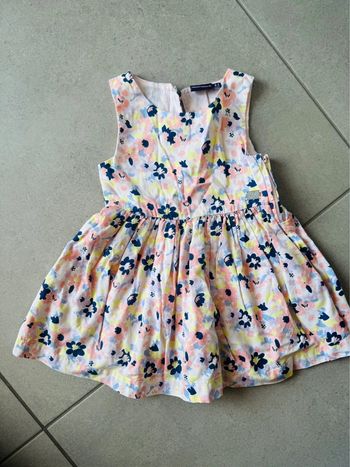 Robe à fleurs 2 ans sergent major fleurs rose