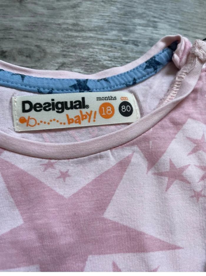 Tshirt desigual 18 mois rose motif chaussons ballerines danceus paillettes - photo numéro 4