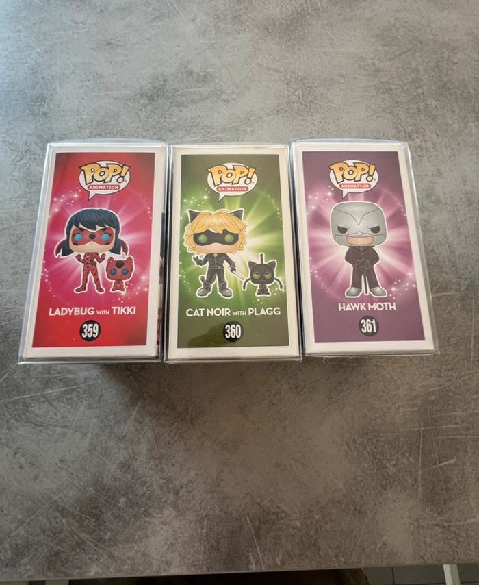 Pop lot de 3 Miraculous Ladybug Chat noir et Papillon - photo numéro 4