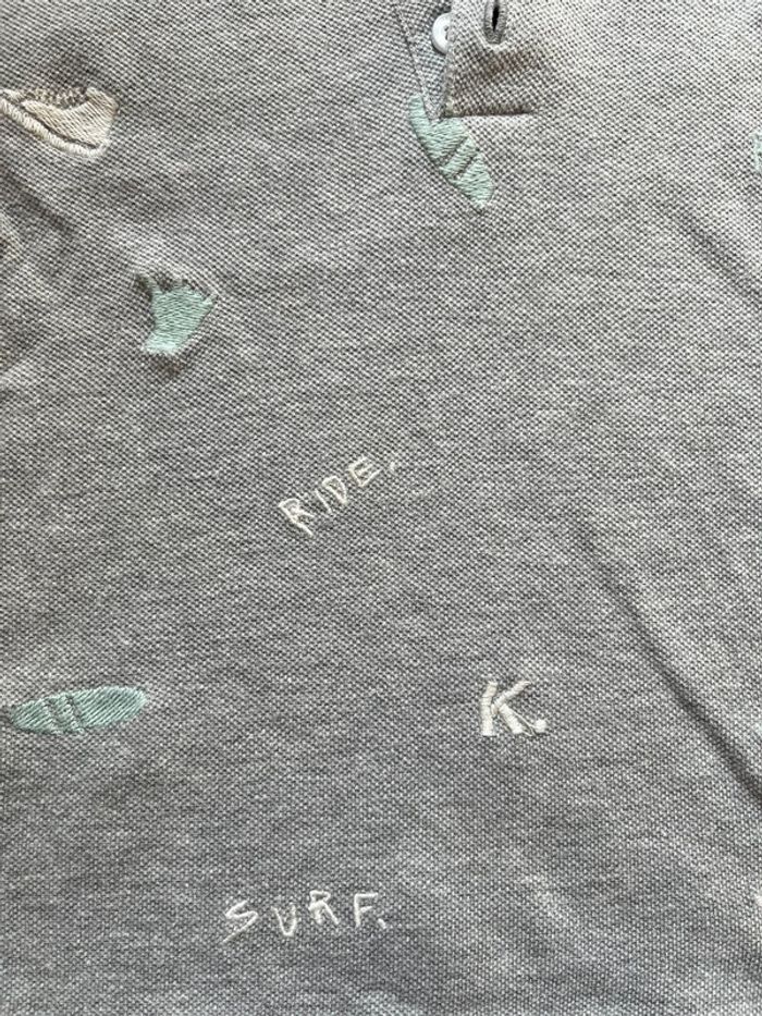 Polo gris motif surf IKKS - taille 3 ans - photo numéro 4