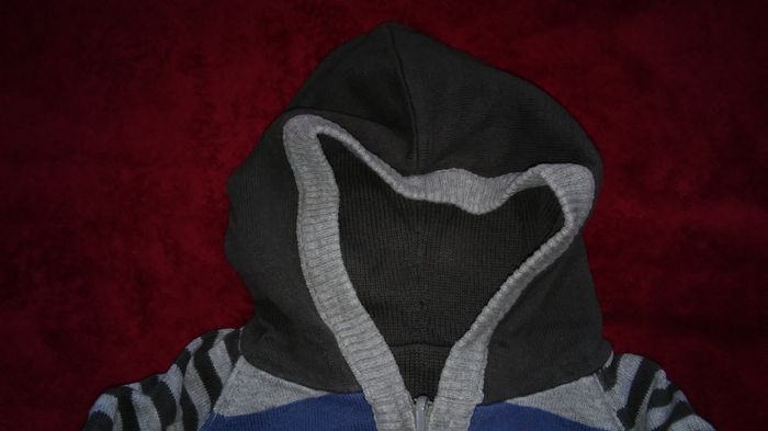 Gilet zip à capuche réversible bleu et gris rayé 9 mois garçon l'enfant do, la redoute - photo numéro 2