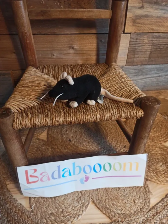Peluche petite souris noire PIA tbe - photo numéro 3