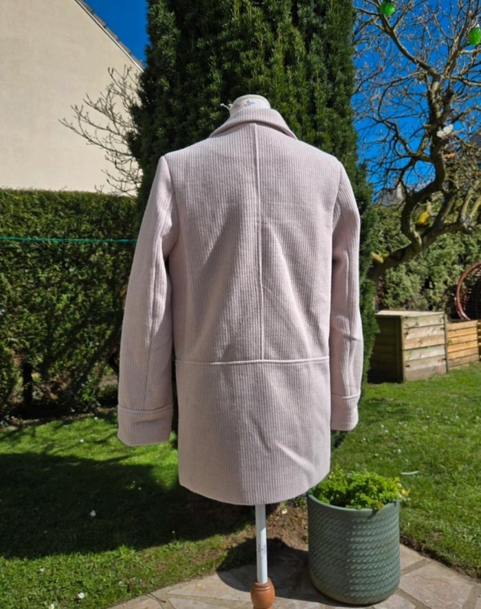 Manteau à col tailleur beige taille M - photo numéro 2