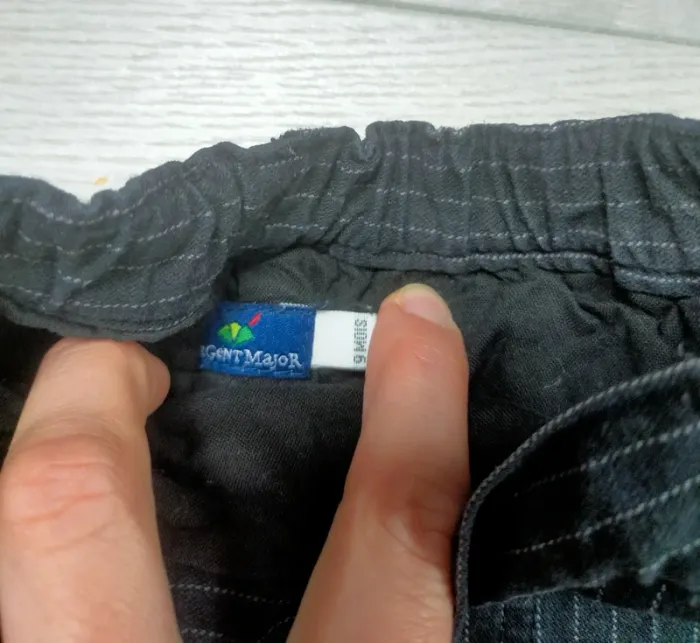 Pantalon noir rayé habillé bébé garçon 9 mois Sergent Major - photo numéro 3