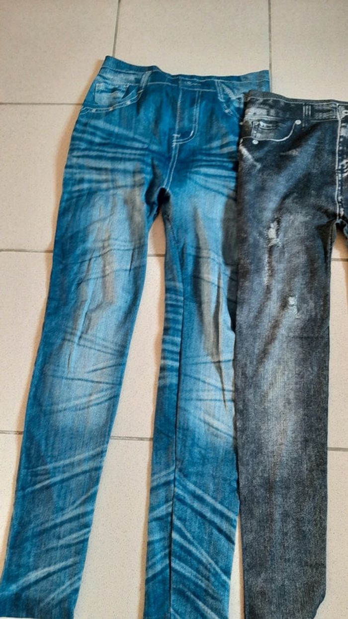 Legging imprimé jean femme - photo numéro 2