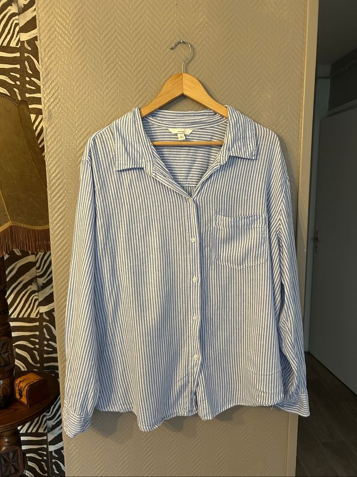 Chemise rayée contenant du lin - photo numéro 2
