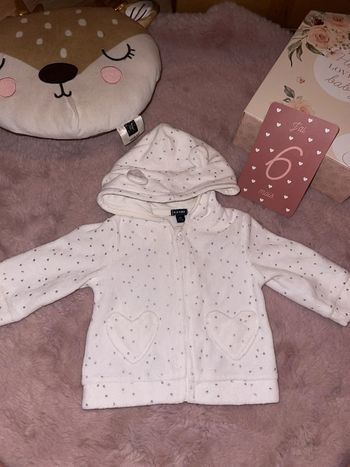 Gilet à zip 6mois