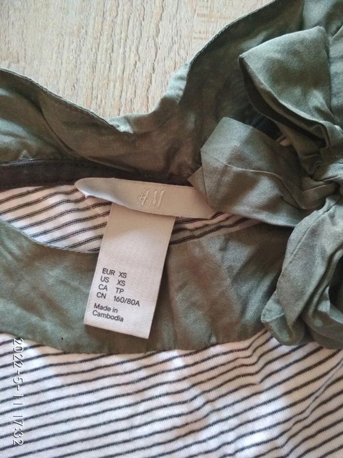 T shirt files rayures XS/ 34 - photo numéro 2