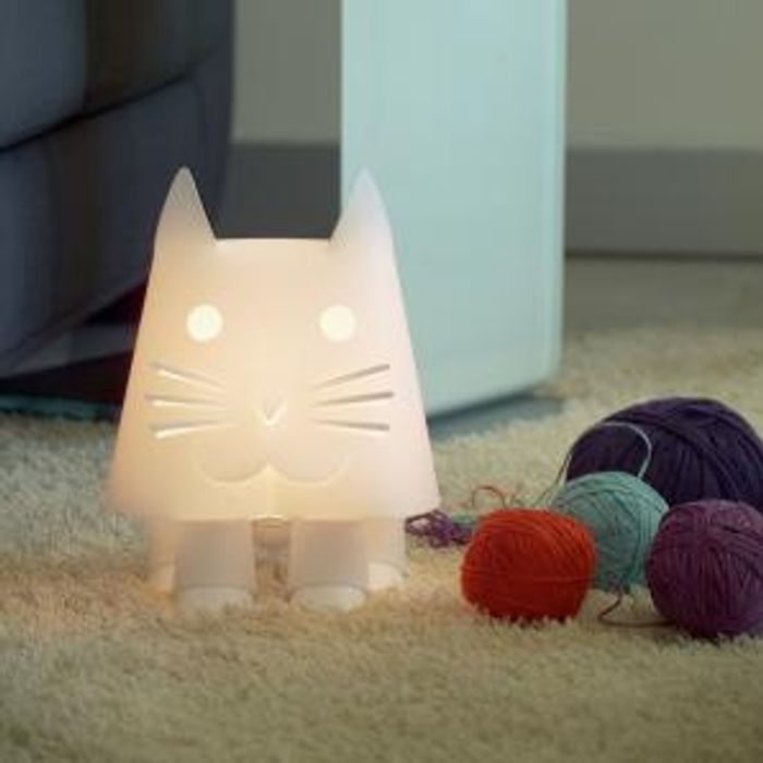 Officina Crea Italie – Lampe veilleuse chat pour enfant coloris blanc en polypropylène - photo numéro 8