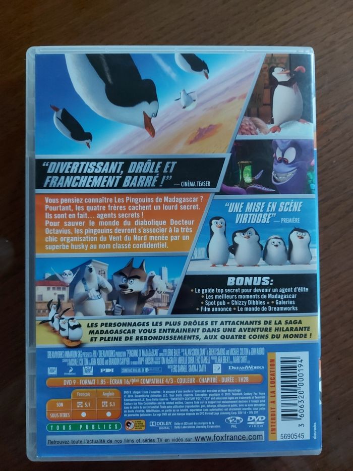 DVD les pingouins de Madagascar - photo numéro 2