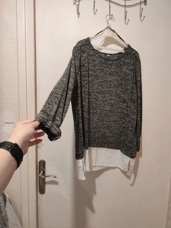 Pull gris taille 42 44 - photo numéro 2