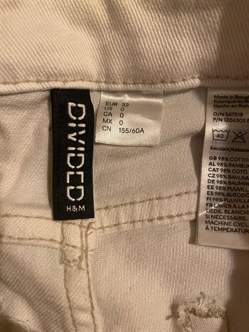 Pantalon patte d’éléphant blanc H&M