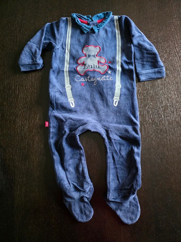 Lot de 4 pyjamas en velours en 9 mois - photo numéro 5