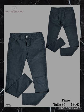 🖤 pantalon  slim noir délavé  Pinko – Taille 36 SOLDÉ -50% 🖤