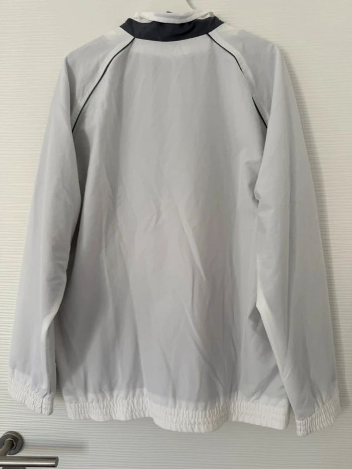 Veste survêtement sport coupe-vent blanche manches longues avec poches - photo numéro 8