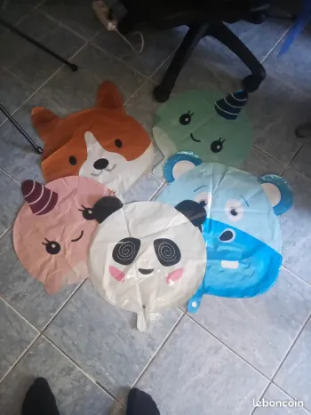 ensemble de 5 ballons hélium licorne et animaux neuf