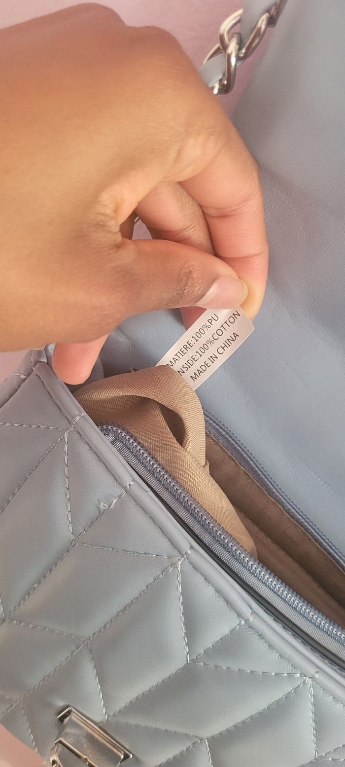Sac à bandoulière baby blue - photo numéro 5