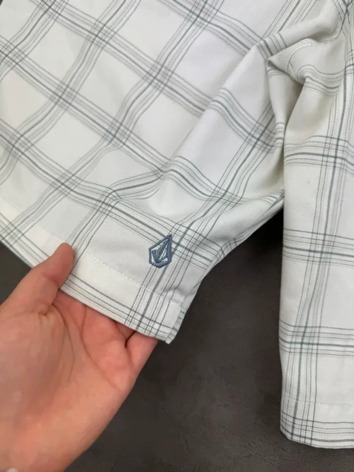 Short chino Volcom à carreaux Blanc et bleu Taille 36 - photo numéro 6