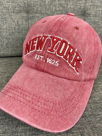 Casquette casual / sport ajustable New York NYC 1625 Rouge Burugny NЕUF