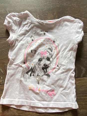 T-shirt rose chien orchestra 3 ans