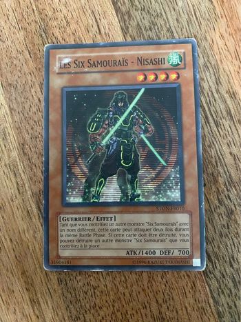 Carte Yu-Gi-Oh! Les six samouraïs - Nisashi STON-FR010 1996