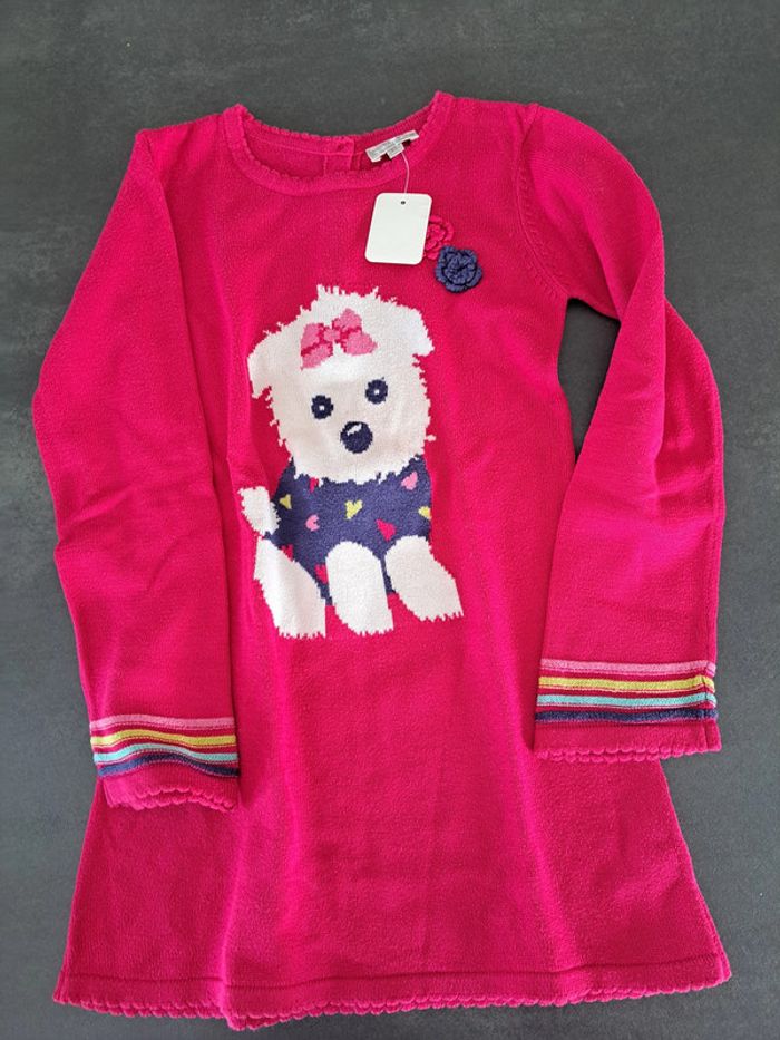 robe oursons grain de blé 4 ans rose