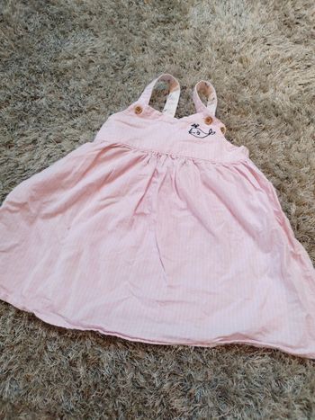 Jolie robe rose style salopette 2 ans le phare de la baleine