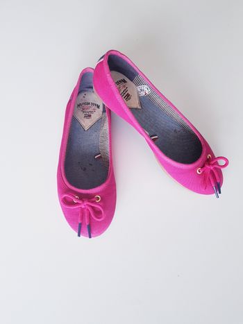 Tommy Hilfiger - Ballerines en toile - Rose fushia