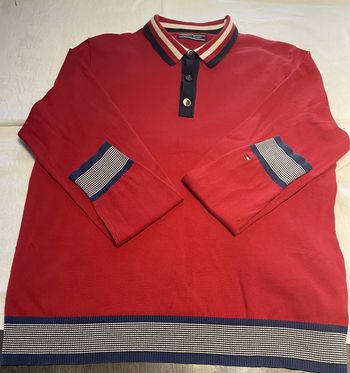 Polo Bleu Rouge Blanc Homme Tommy Hilfiger Taille M