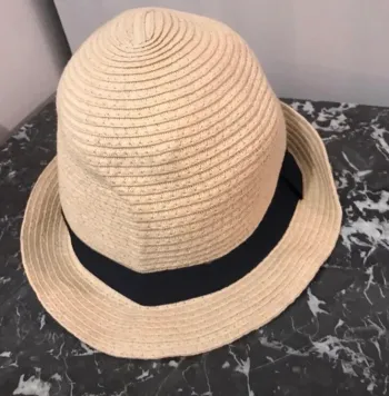 Chapeau de paille beige tex été taille 14ans