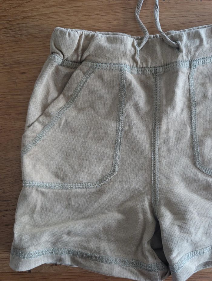 Short en tissu ceinture élastique kaki 18 mois - photo numéro 7