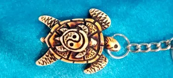Porte-clés tortue yinyang