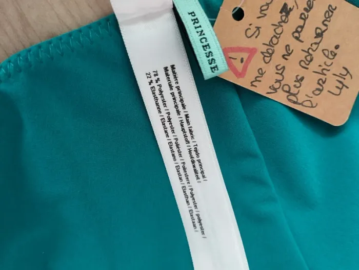 Bas de maillot de bain turquoise et argenté - photo numéro 4