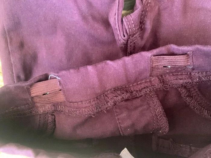 Pantalon jeans slim violet grenat TAO tape à l’œil 18 mois - photo numéro 4