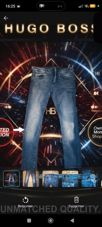 jeans hugo boss délavé bleu (taille 36/32)
