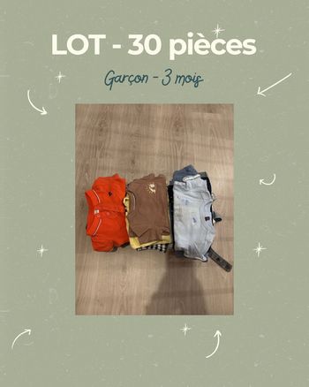 Lot 30 pièces - 3 mois garçon