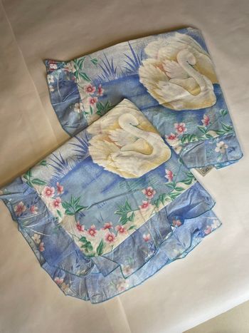 Taie oreiller vintage motif cygne emil latour 