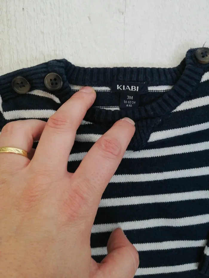Pull marin kiabi 3 mois - photo numéro 3