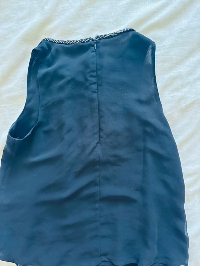 Blouse sans manches col collier - photo numéro 5