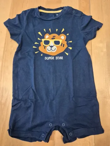 Barboteuse bébé 24 mois bleu marine