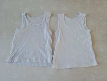 Lot 2 Marcel blanc  4/5 ans Primark