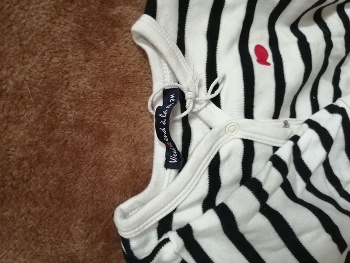 Lot 2 pyjamas marinière taille 3 mois - photo numéro 4