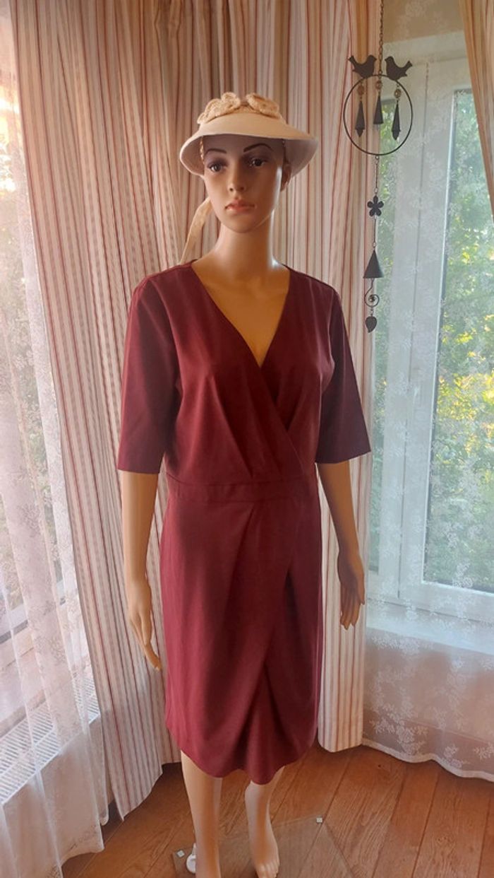 Robe Bordeaux  Sisley taille L - photo numéro 4