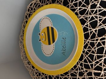 Assiette en bambou pour enfants Abeille