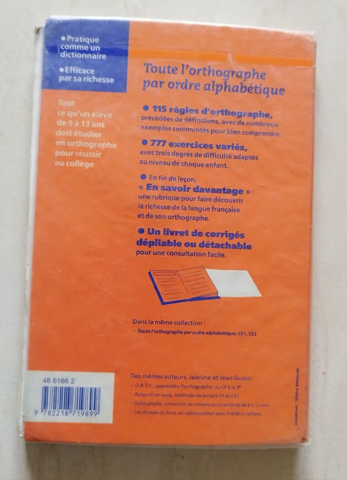 Manuel"toute l'orthographe par ordre alphabétique" - photo numéro 2