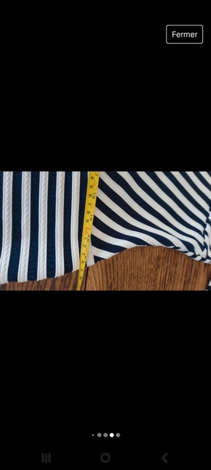 Robe manches 3/4 Lerros t XL bleu et blanc - photo numéro 15