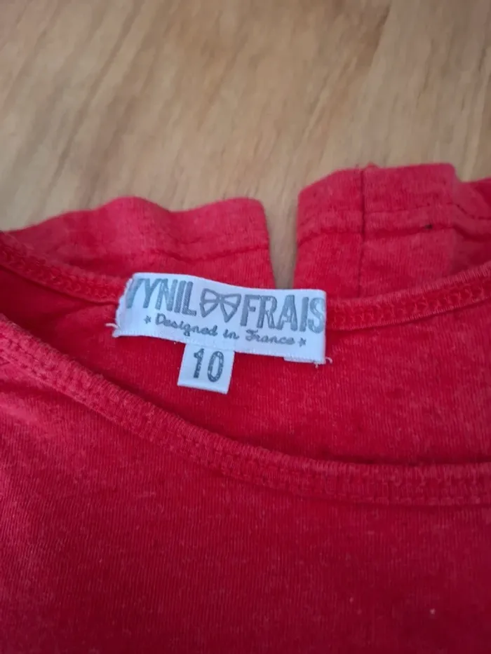 T-shirt manches longues Vinyl Fraise 10 ans - photo numéro 6